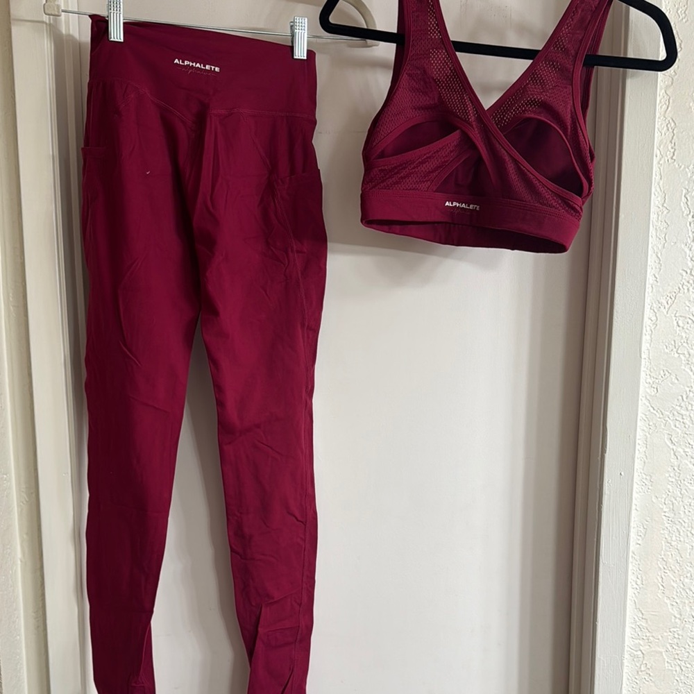 Alphalete Women's Deep Red Leggings